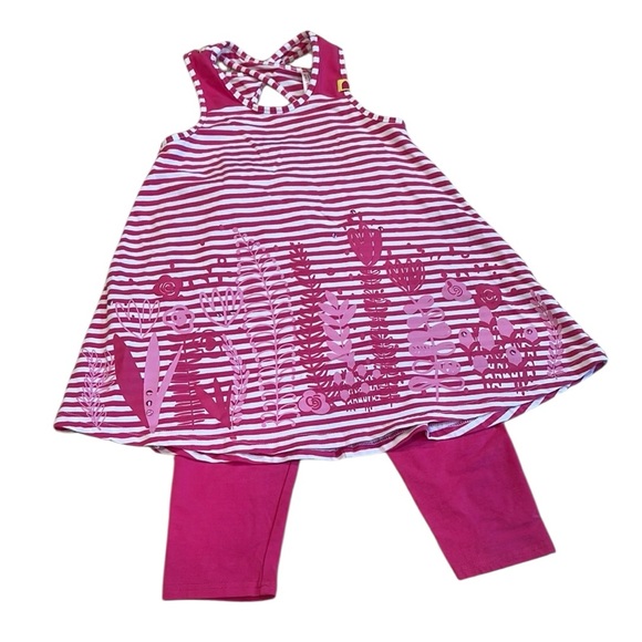 NWOT, Deux par Deux, Girls Tunic with 3/4 Length Lightweight Leggings, Size 6 - Picture 1 of 8